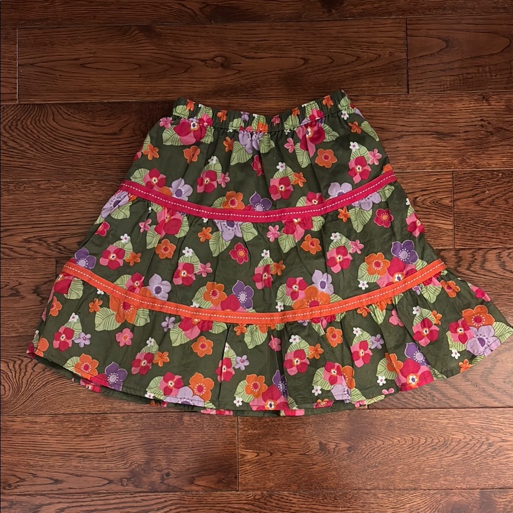 Gymboree Floral Green Skirt